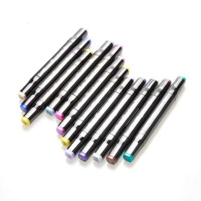 168 Colors Alcohol Markers Dual Tips Permanent Art Markers Pen/ for Kids & Adult (168black)