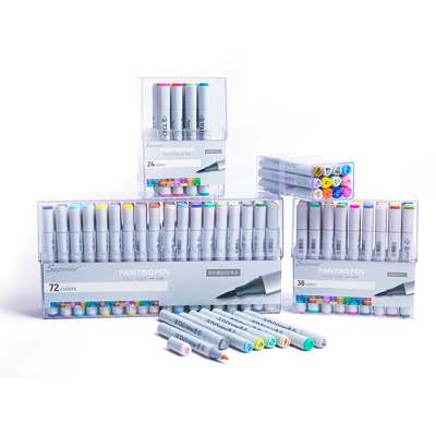 40-color alcohol dual tip permanent art marker pen set/  for adult children drawing coloring